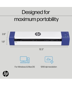Alternative view of HP PS150 Portable Document Scanner | Compact, Portable, Wireless Digital Scanner with Duplex Mode for Home & Office | Rechargeable, USB & Wi-Fi Direct, Compatible with Mac & Windows PC and Laptop