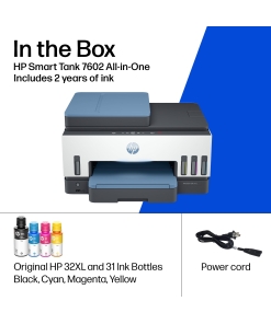 Alternative view of HP Smart Tank 7602 Wireless All-in-One Ink Tank Printer, Scanner, Copier with 2 Years of Ink Included, Best-for-Home Office, Cartridge-Free Refillable, AI-Enabled (28B98A)